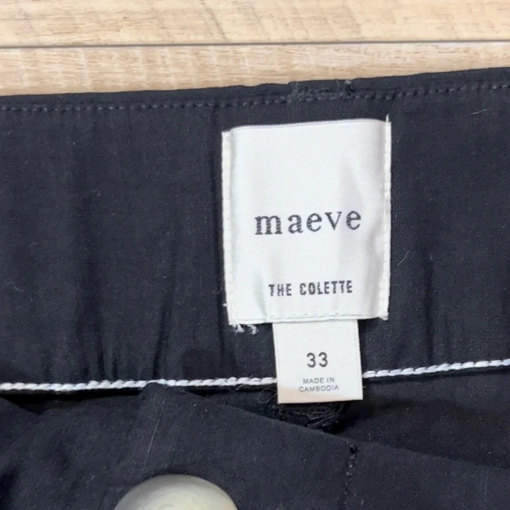 Anthropologie Maeve The Colette Linen Blend Wide Leg Cropped Pants Size 33 - Picture 5 of 9